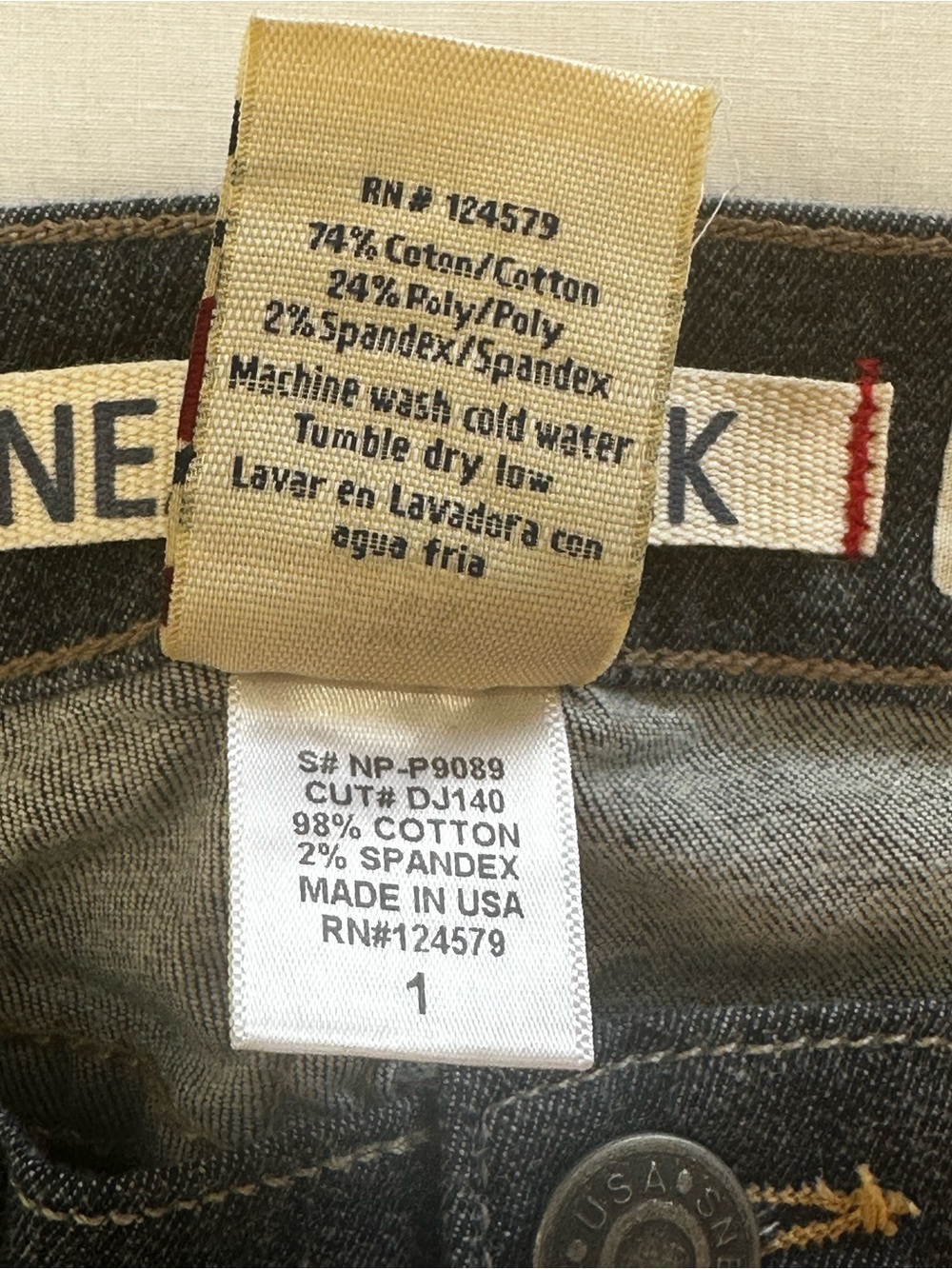 Sneak Peek Made in USA Dark Wash Bootcut Stretch Jeans Women’s Size 1 Y2K - Picture 6 of 15